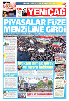 YENİÇAĞ 2 Mart 2026 gazete manşeti