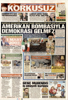 KORKUSUZ 2 Mart 2026 gazete manşeti
