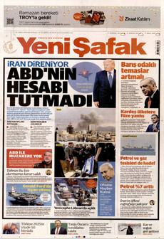 YENİ ŞAFAK 3 Mart 2026 gazete manşeti
