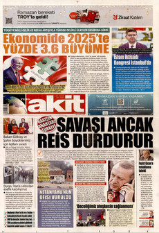 YENİ AKİT 3 Mart 2026 gazete manşeti