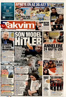 TAKVİM 5 Mart 2026 gazete manşeti