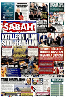 SABAH 6 Mart 2026 gazete manşeti