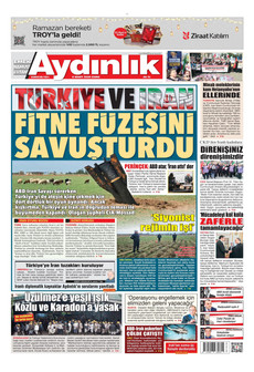 AYDINLIK GAZETESİ 6 Mart 2026 gazete manşeti