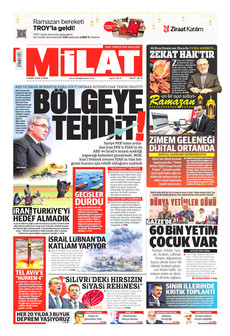 MİLAT 6 Mart 2026 gazete manşeti