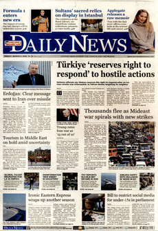 HÜRRİYET DAİLY NEWS 6 Mart 2026 gazete manşeti