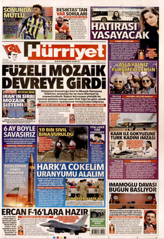 HÜRRİYET 9 Mart 2026 gazete manşeti