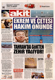 YENİ AKİT 9 Mart 2026 gazete manşeti