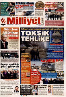 MİLLİYET 9 Mart 2026 gazete manşeti