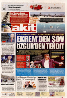 YENİ AKİT 10 Mart 2026 gazete manşeti