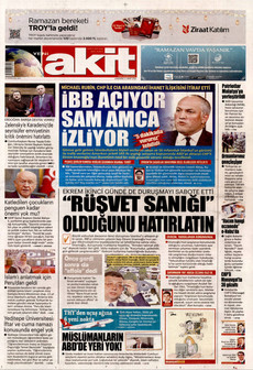 YENİ AKİT 11 Mart 2026 gazete manşeti
