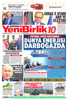 YENİBİRLİK 11 Mart 2026 gazete manşeti