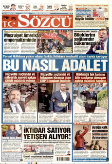 SÖZCÜ 12 Mart 2026 gazete manşeti
