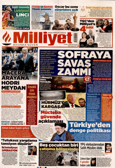 MİLLİYET 12 Mart 2026 gazete manşeti