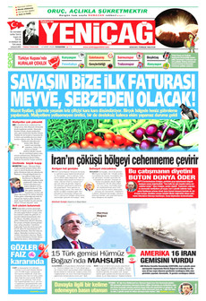 YENİÇAĞ 12 Mart 2026 gazete manşeti