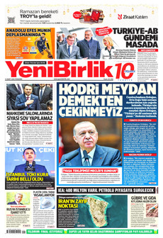 YENİBİRLİK 12 Mart 2026 gazete manşeti