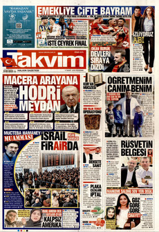 TAKVİM 12 Mart 2026 gazete manşeti