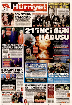 HÜRRİYET 13 Mart 2026 gazete manşeti