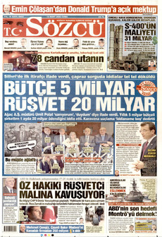 SÖZCÜ 13 Mart 2026 gazete manşeti