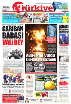 TÜRKİYE GAZETESİ 13 Mart 2026 gazete manşeti