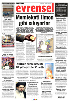EVRENSEL 13 Mart 2026 gazete manşeti