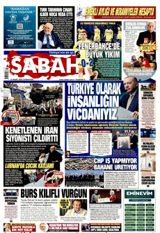 SABAH 14 Mart 2026 gazete manşeti