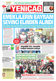 YENİÇAĞ 14 Mart 2026 gazete manşeti