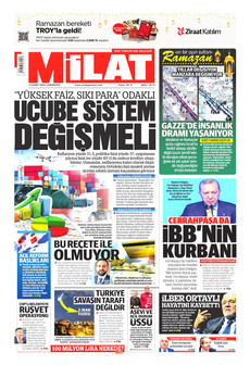 MİLAT 14 Mart 2026 gazete manşeti