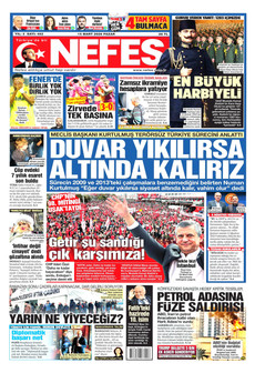 NEFES 15 Mart 2026 gazete manşeti