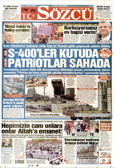SÖZCÜ 15 Mart 2026 gazete manşeti
