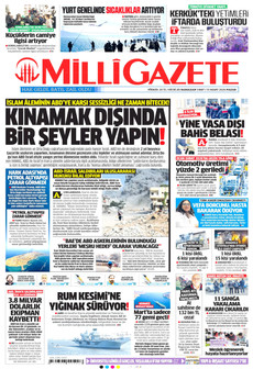 MİLLİ GAZETE 15 Mart 2026 gazete manşeti