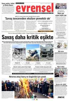 EVRENSEL 15 Mart 2026 gazete manşeti