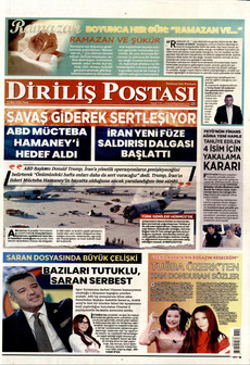 DİRİLİŞ POSTASI 15 Mart 2026 gazete manşeti