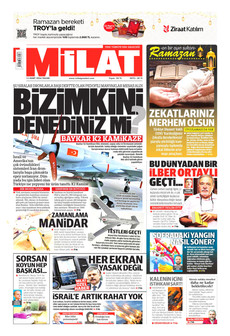 MİLAT 15 Mart 2026 gazete manşeti