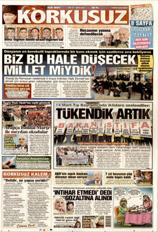 KORKUSUZ 15 Mart 2026 gazete manşeti
