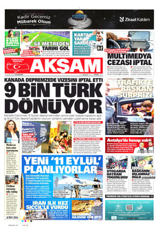 AKŞAM 16 Mart 2026 gazete manşeti