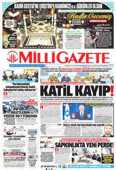 MİLLİ GAZETE 16 Mart 2026 gazete manşeti
