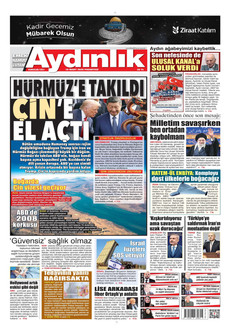 AYDINLIK GAZETESİ 16 Mart 2026 gazete manşeti