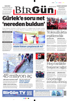 BİRGÜN 18 Mart 2026 gazete manşeti