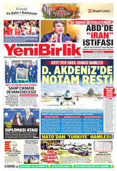 YENİBİRLİK 18 Mart 2026 gazete manşeti