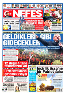 NEFES 19 Mart 2026 gazete manşeti