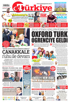 TÜRKİYE GAZETESİ 19 Mart 2026 gazete manşeti
