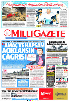 MİLLİ GAZETE 19 Mart 2026 gazete manşeti