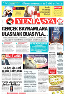 YENİ ASYA 19 Mart 2026 gazete manşeti