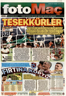 FOTOMAÇ 19 Mart 2026 gazete manşeti