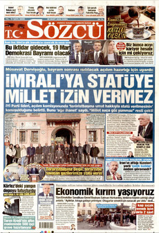 SÖZCÜ 20 Mart 2026 gazete manşeti