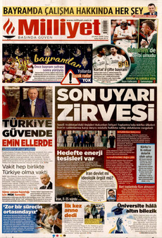 MİLLİYET 20 Mart 2026 gazete manşeti