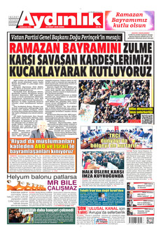 AYDINLIK GAZETESİ 20 Mart 2026 gazete manşeti