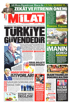 MİLAT 20 Mart 2026 gazete manşeti