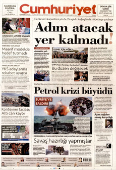 CUMHURİYET 21 Mart 2026 gazete manşeti