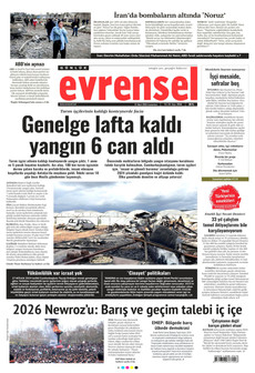 EVRENSEL 21 Mart 2026 gazete manşeti